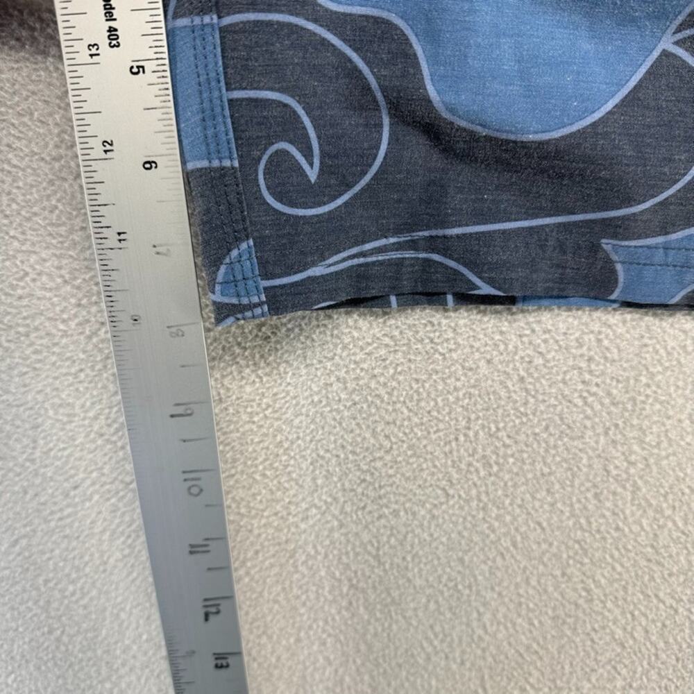 Fair Harbor Board Shorts Mens 32 Blue Geometric Wave Linerless Pockets Surf 8 in - Picture 4 of 9